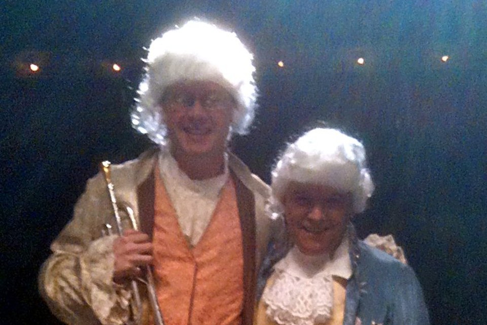 Luis Engelke and Stephen Gunzenhauser in period costume