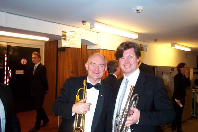 Luis Engelke with trumpeter James Morrison