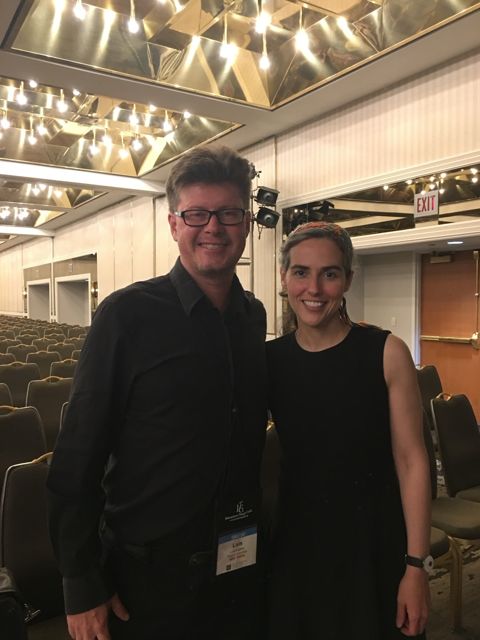 Luis Engelke with composer Clarice Assad