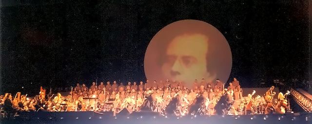 The Orquestra Sinfônica Brasileira performing on stage