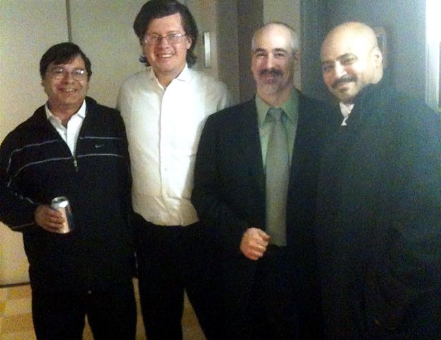 Lancaster Symphony trumpet section with composer Peter Boyer